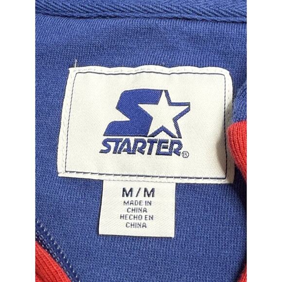 Starter NEW YORK GIANTS Fleece Hoodie Full-Zip Hooded Sweatshirt Size Medium - Picture 6 of 11